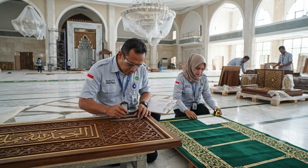 7 Tahapan Konstruksi Mimbar Masjid Kayu Jati Premium yang Menghasilkan Karya Elegan dan Bernilai Seni Tinggi 7 7 Tahapan Konstruksi Mimbar