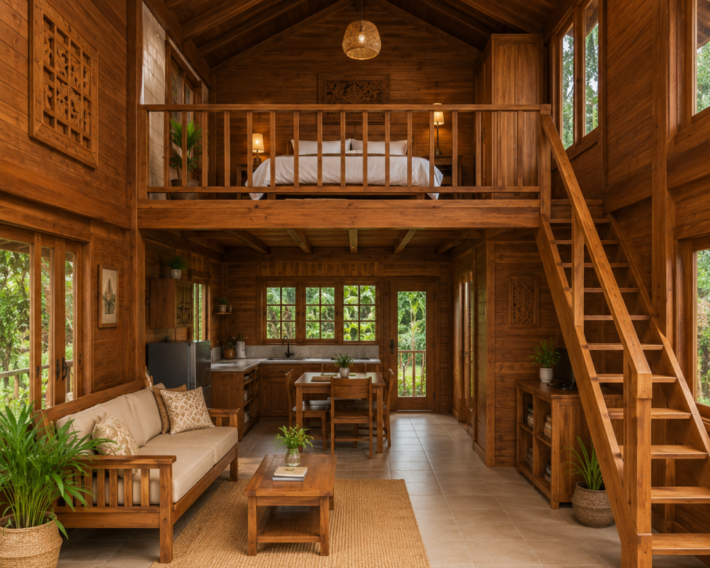 6 Ide Rumah Kayu Jati dengan Mezzanine untuk Memaksimalkan Ruang
