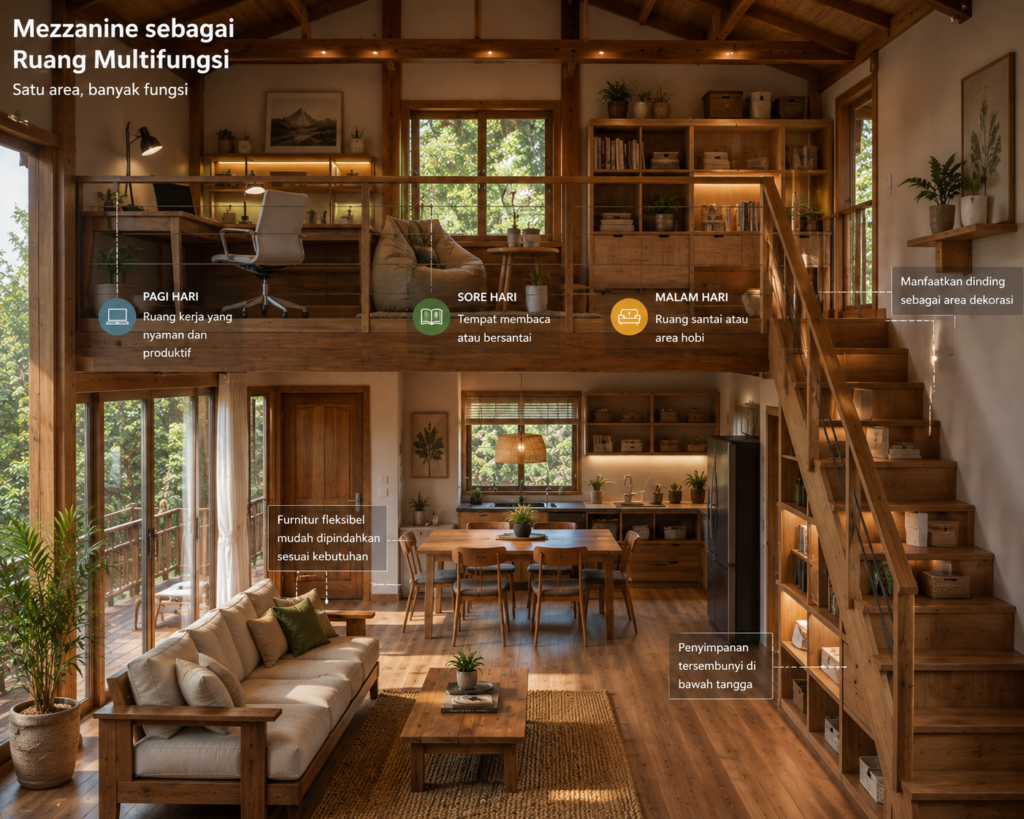 6 Ide Rumah Kayu Jati dengan Mezzanine untuk Memaksimalkan Ruang