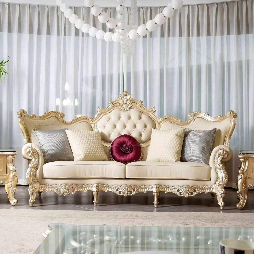 5 Model Sofa Kulit Ukir Mewah yang Sedang Populer untuk Rumah Modern Klasik 5 5 Model Sofa Kulit