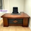 Meja Direktur Minimalis L-Shape Kayu Jati Karya Jepara
