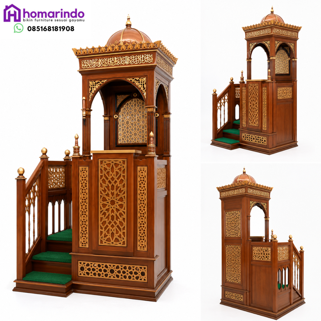 Mimbar Masjid Ukir Kayu Jati Mewah Mimbar Masjid Ukir Kayu Jati Mewah