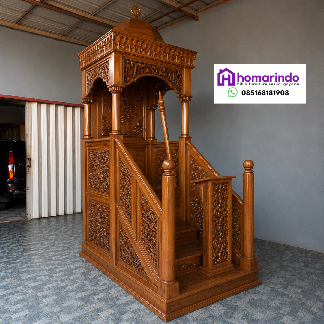 Mimbar Masjid Kayu Jati Ukir Mimbar Masjid Kayu Jati Ukir