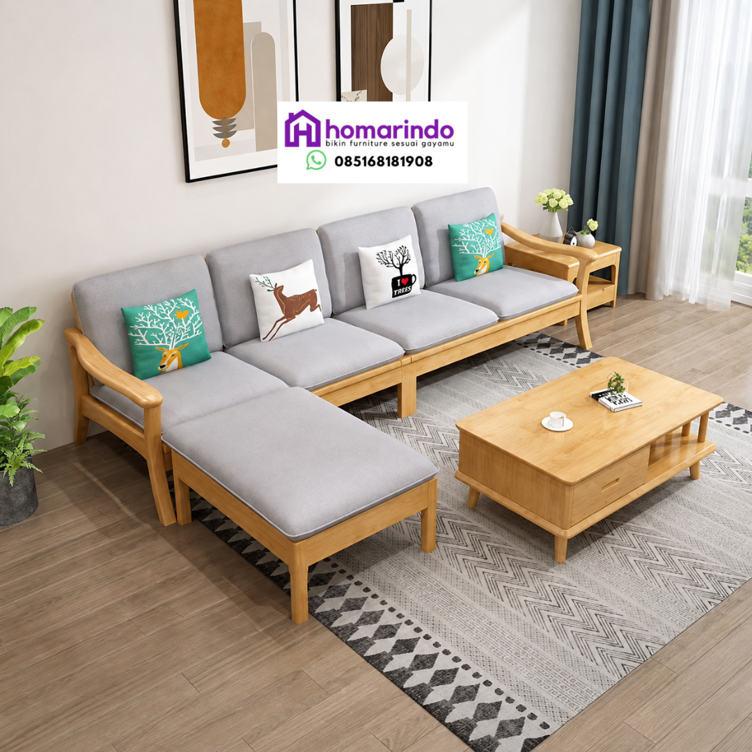 Set Sofa Kayu Minimalis Modern