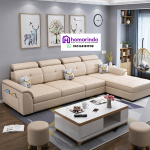 Sofa L-Shape Minimalis Modern dari Homarindo