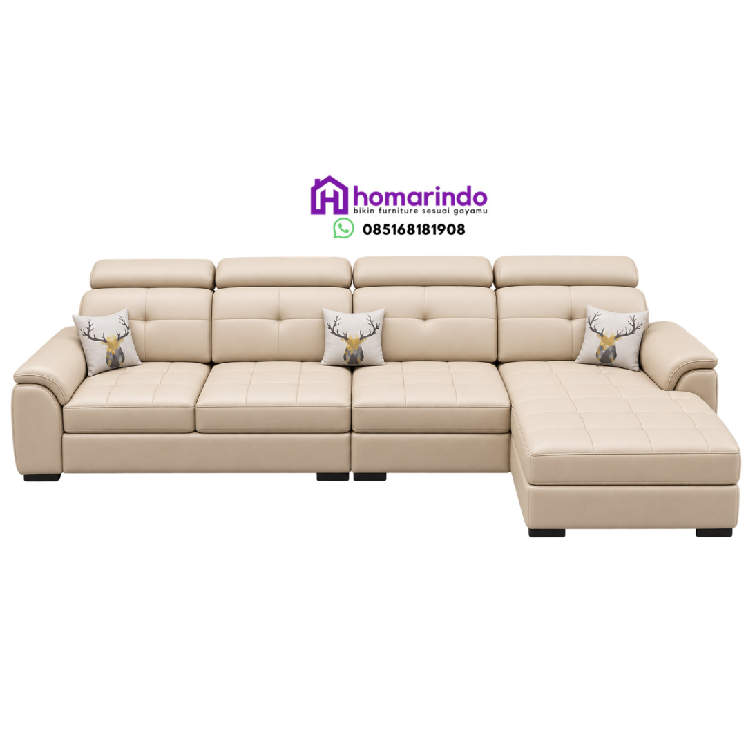 Sofa L-Shape Minimalis Modern dari Homarindo Sofa L-Shape Minimalis Modern dari Homarindo