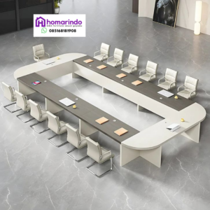 Meja Meeting Room U-Shape Modern Custom untuk Kantor