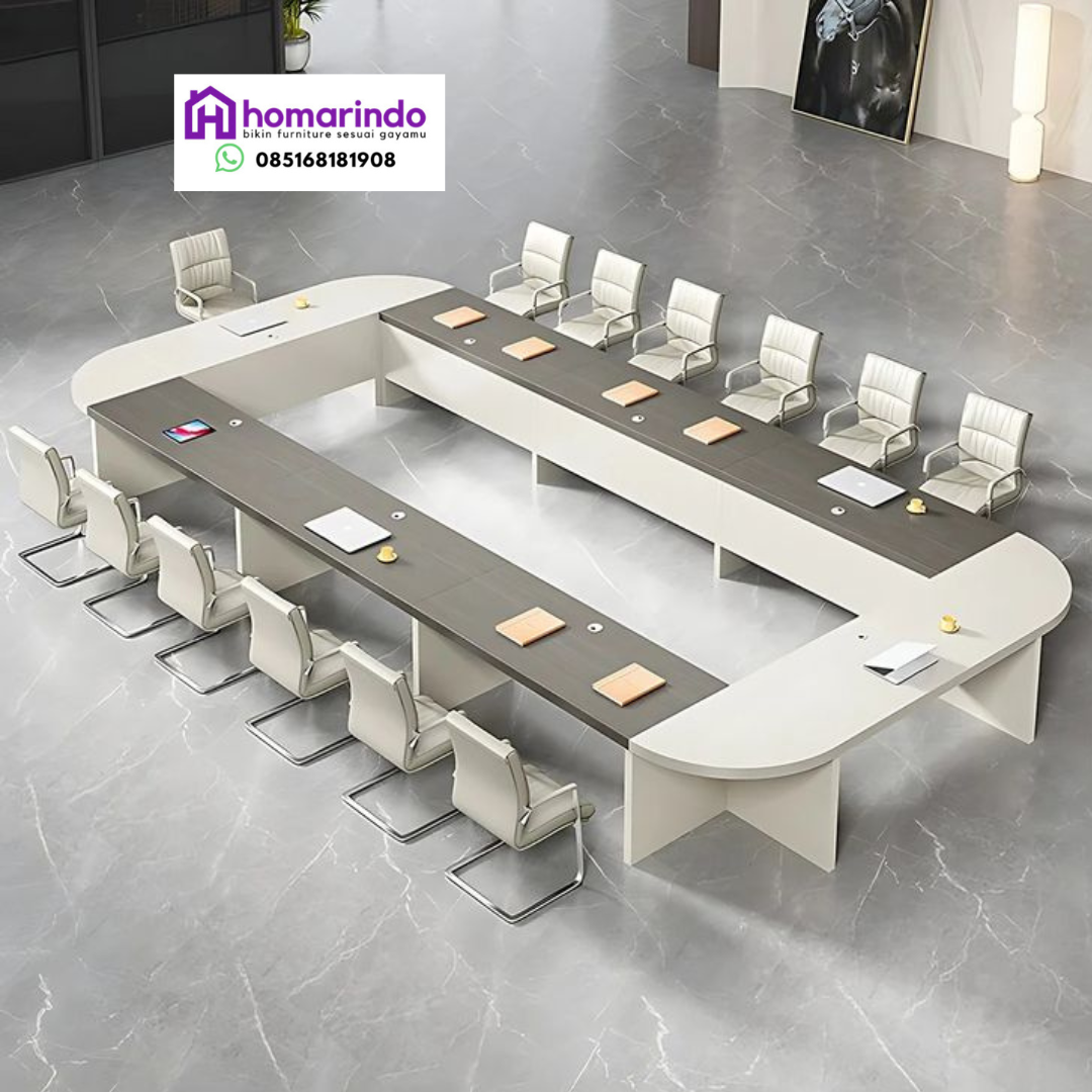 Meja Meeting Room U-Shape Modern Custom untuk Kantor Meja Meeting Room U-Shape Modern Custom untuk Kantor