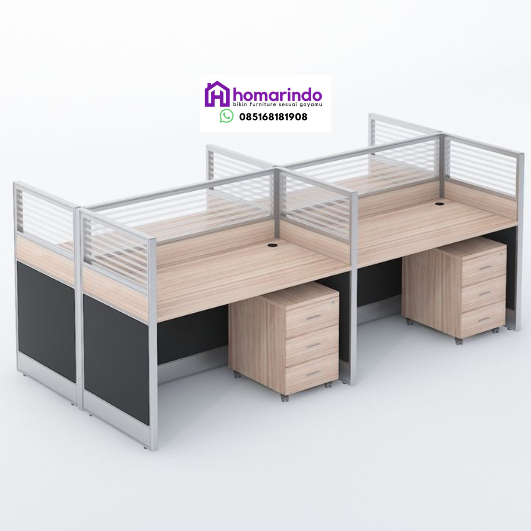Partisi Meja Kantor 4 Staff Homarindo