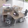 Meja Kerja Cluster 4 Staff Modern Minimalis Homarindo