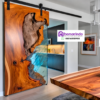 Pintu Resin Kayu Solid Suar