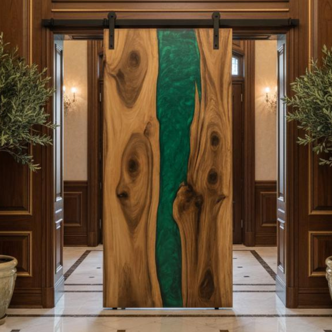 Pintu Resin Hijau Zamrud