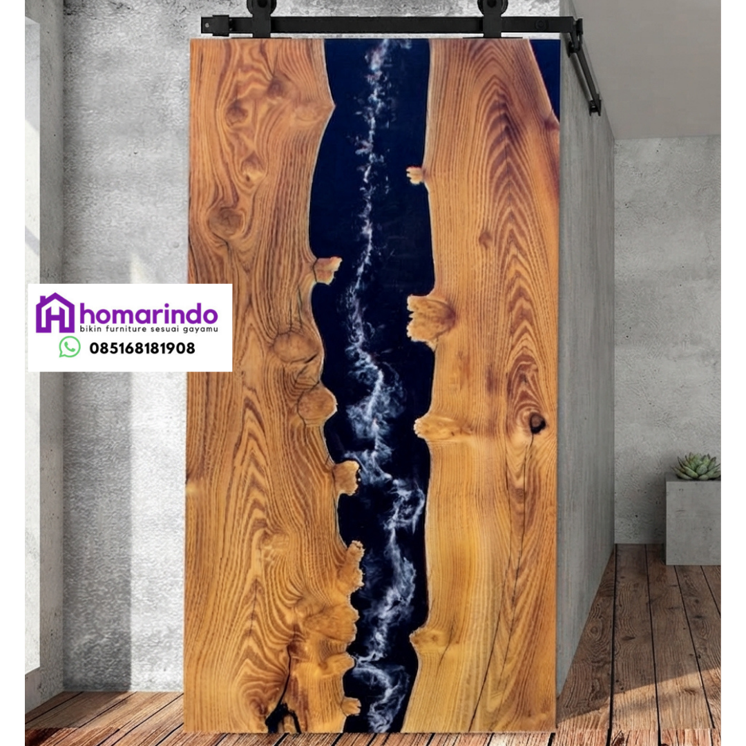 Pintu Resin Alami dengan Desain Geser Mewah Karya Homarindo Pintu Resin Alami dengan Desain Geser Mewah Karya Homarindo