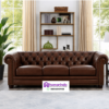 Sofa Kulit Asli Chesterfield 3 Dudukan