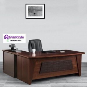 Meja Kantor Mewah Kayu Jati Grade A Master
