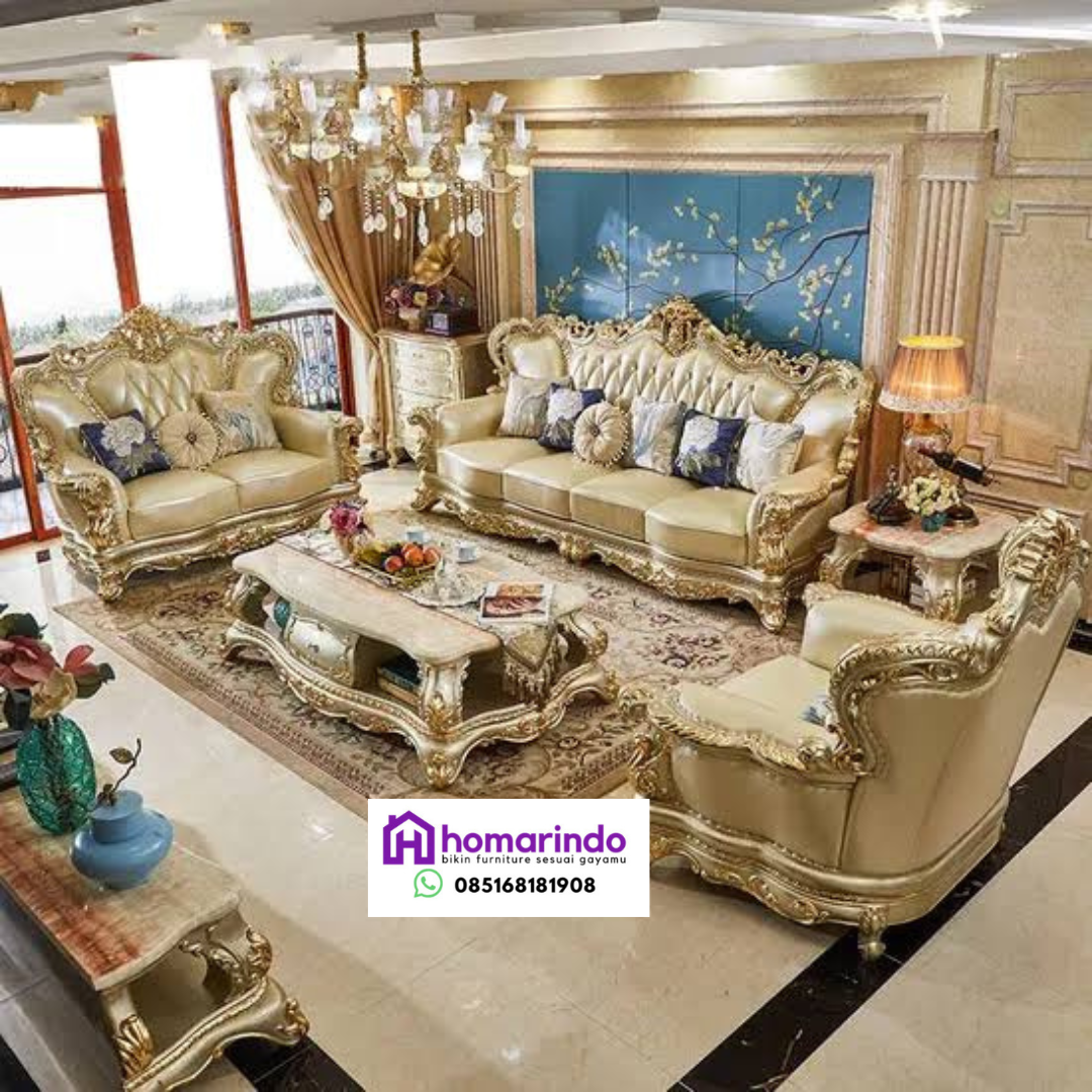 Set Kursi Tamu Klasik Mewah Modern Homarindo
