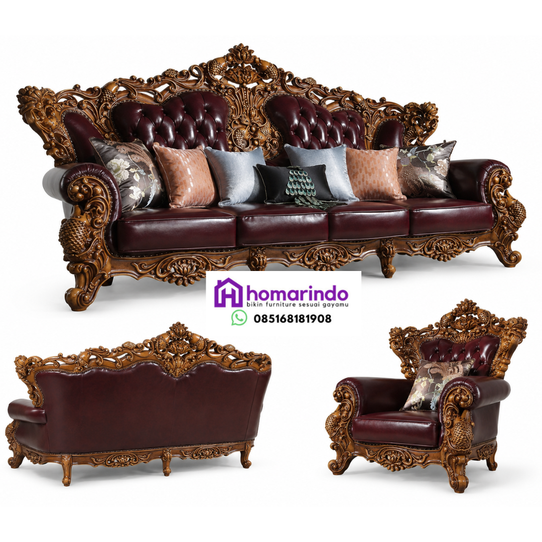 Sofa Tamu Ukir Mewah Klasik Homarindo Sofa Tamu Ukir Mewah Klasik Homarindo