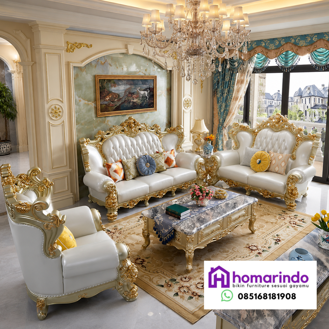 Set Sofa Tamu Kulit