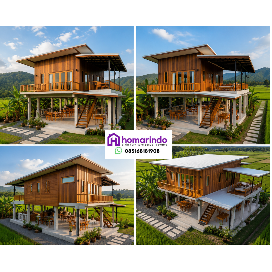 Rumah Panggung Kayu Jati Mewah Rumah Panggung Kayu Jati Mewah