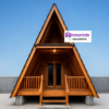 Rumah Segitiga Kayu Jati
