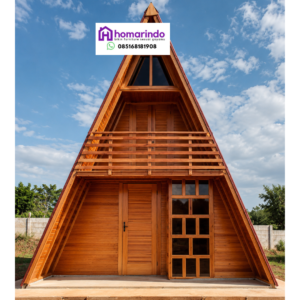 Rumah Kayu Jati Segitiga