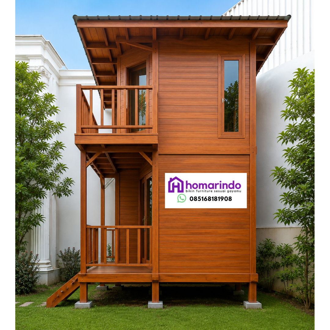 Rumah Kayu Jati Modern 2 Lantai Rumah Kayu Jati Modern 2 Lantai
