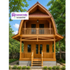 Rumah Lumbung Kayu Jati 2 Lantai