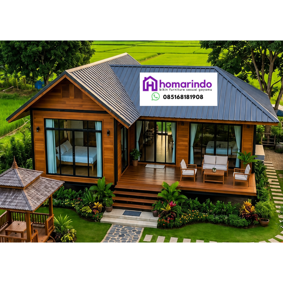 Rumah Glamping Kayu Jati Mewah Rumah Glamping Kayu Jati Mewah