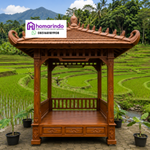 Gazebo Kayu Jati Minimalis