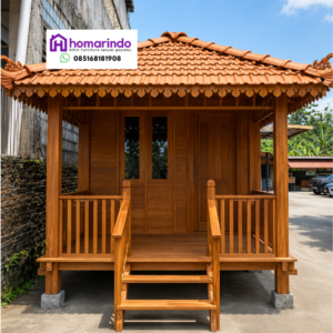 Gazebo Kayu Jati Minimalis