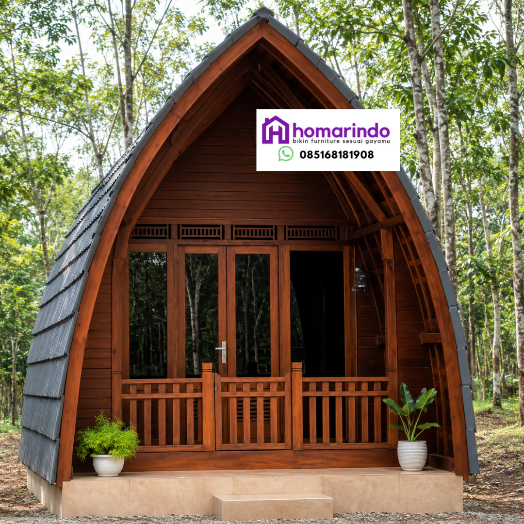 Rumah Lumbung Kayu Jati 1 Lantai