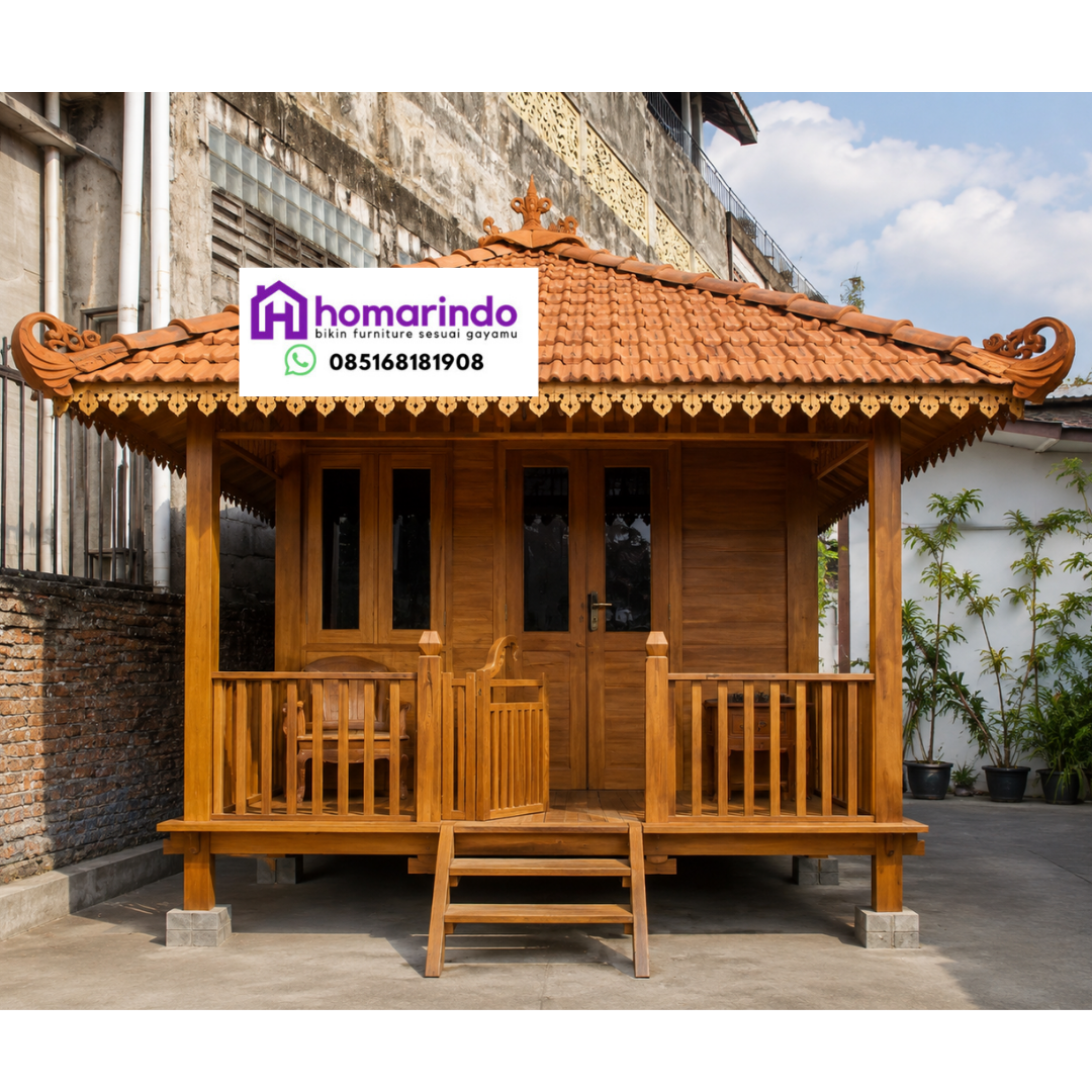 Gazebo Kayu Jati Minimis