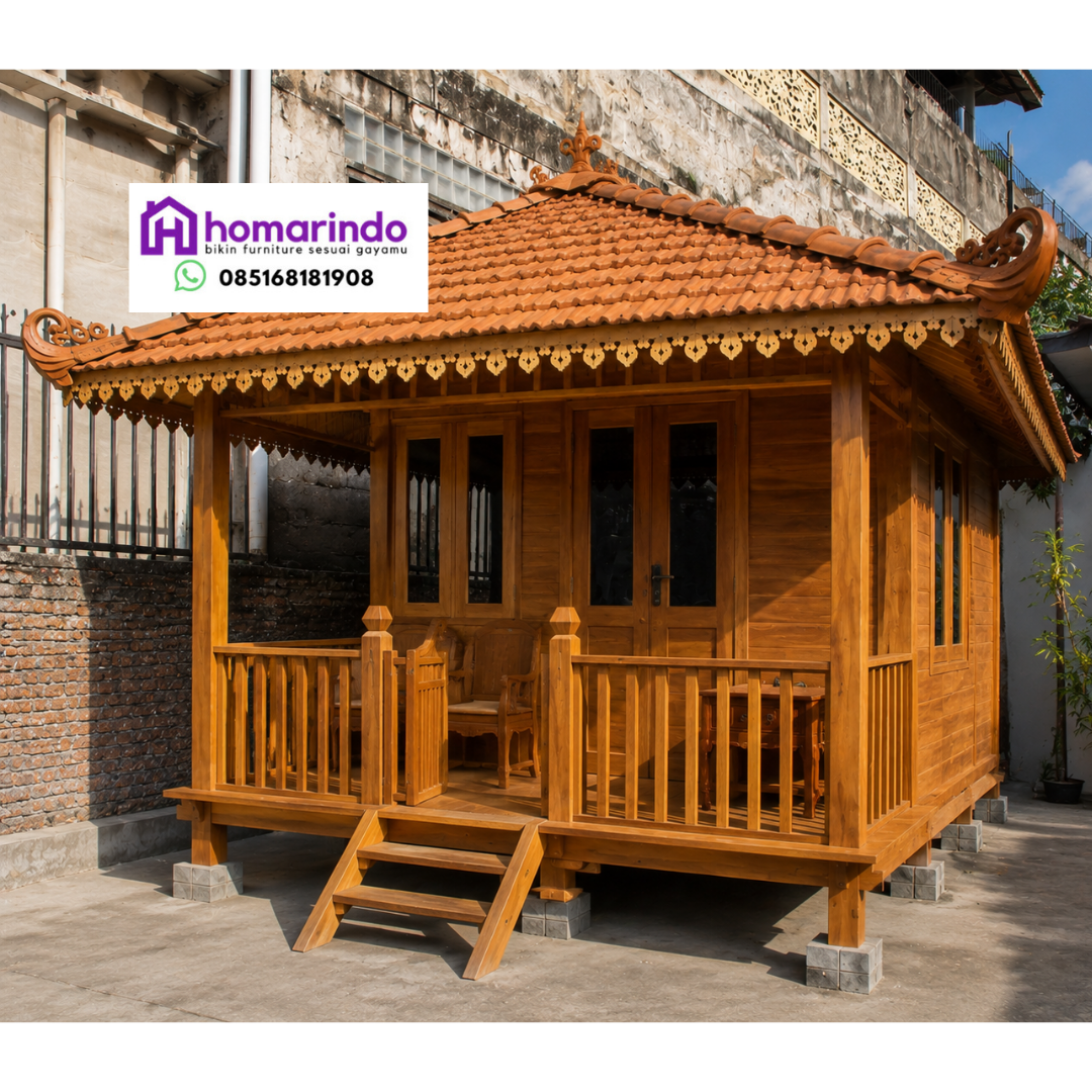Gazebo Kayu Jati Minimalis Gazebo Kayu Jati Minimalis