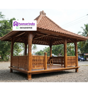 Gazebo Ukir Kayu Jati Klasik
