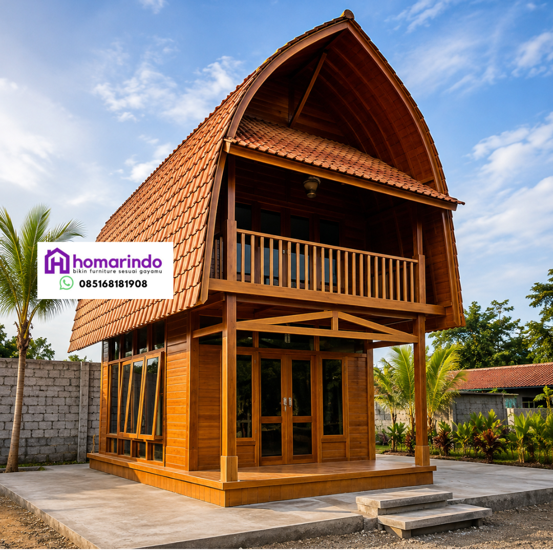 Rumah Lumbung Kayu Jati 2 Lantai Rumah Lumbung Kayu Jati 2 Lantai