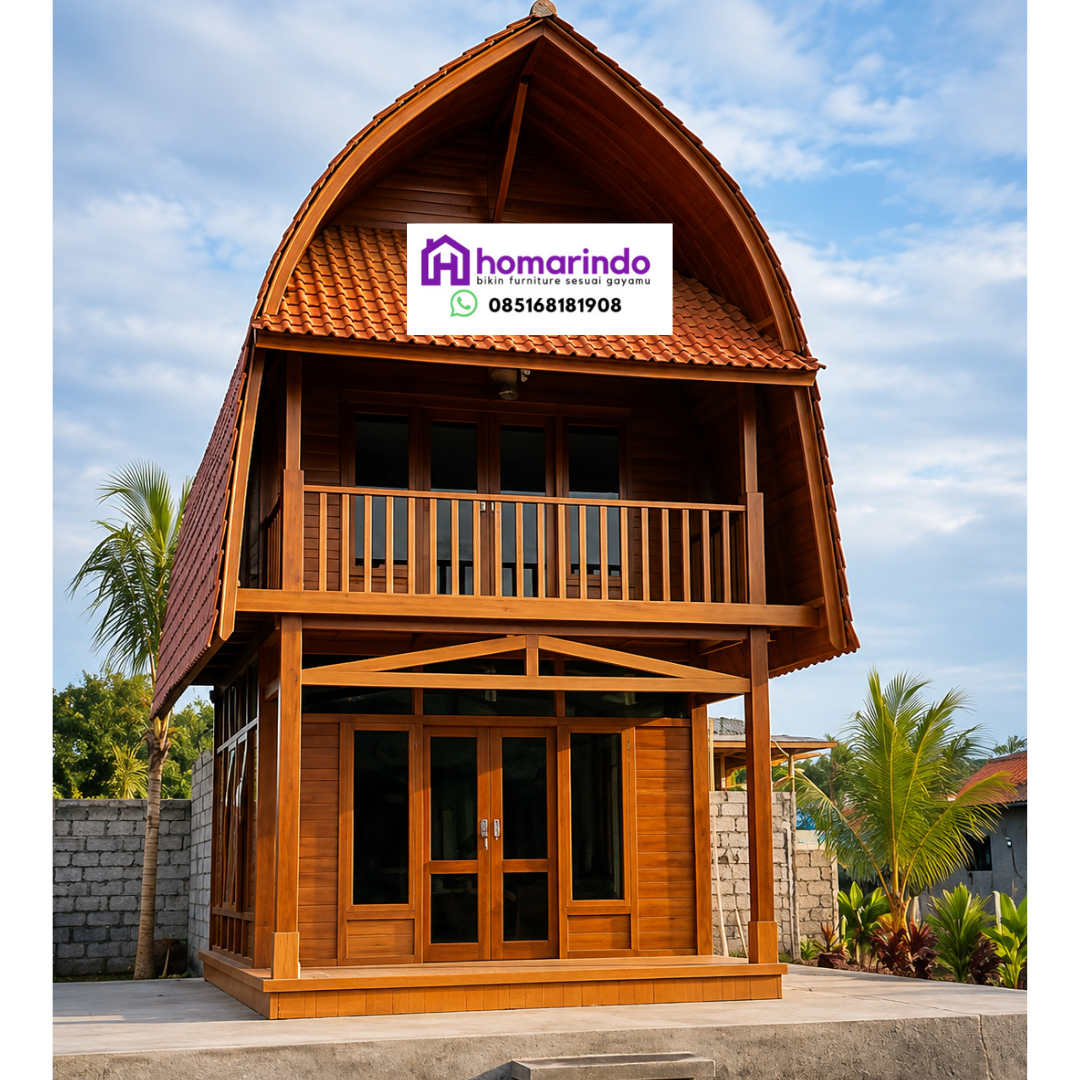 Rumah Lumbung Kayu Jati 2 Lantai