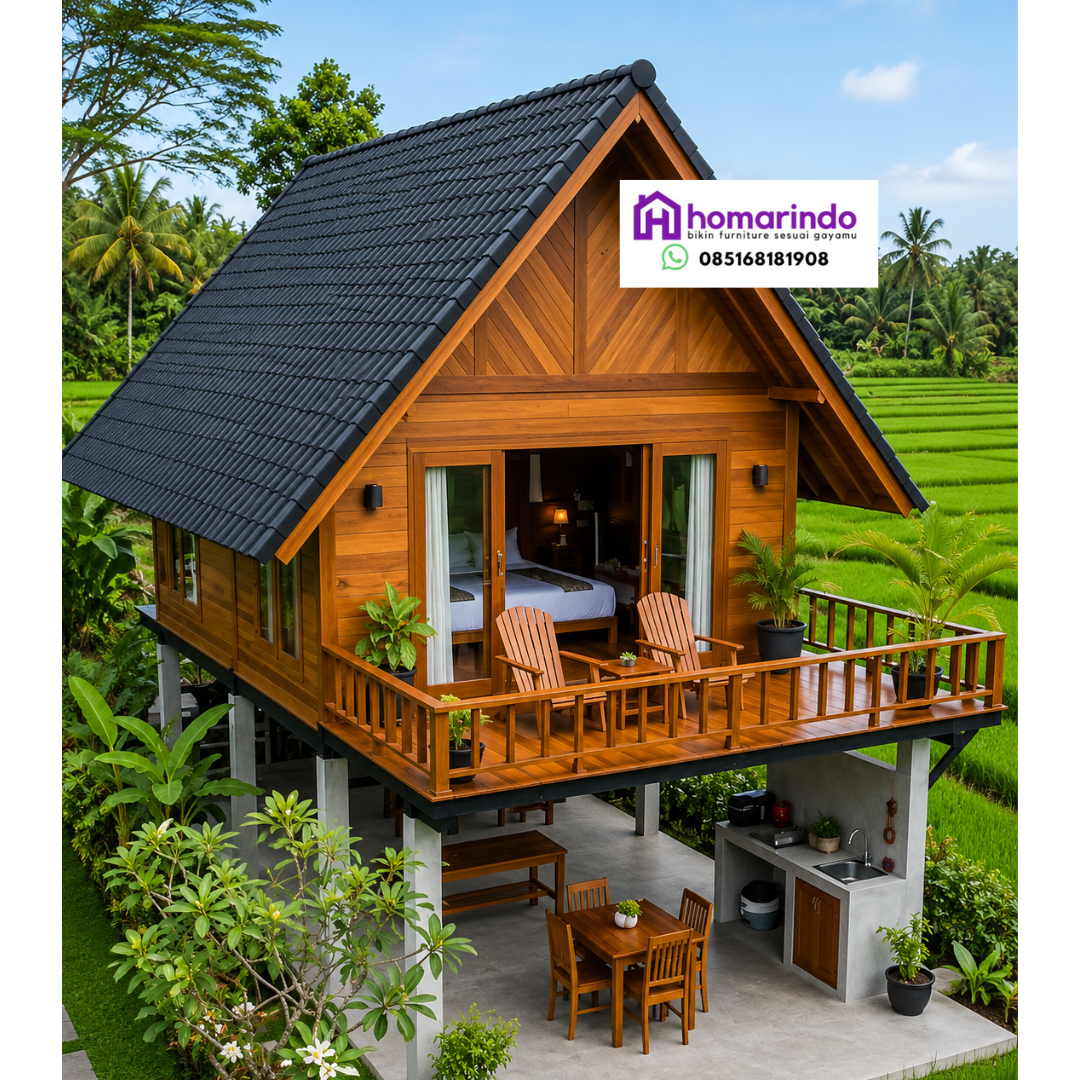 Rumah Panggung Kayu Jati Minimalis Rumah Panggung Kayu Jati Minimalis