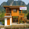 Rumah Kayu Jati Panggung Modern