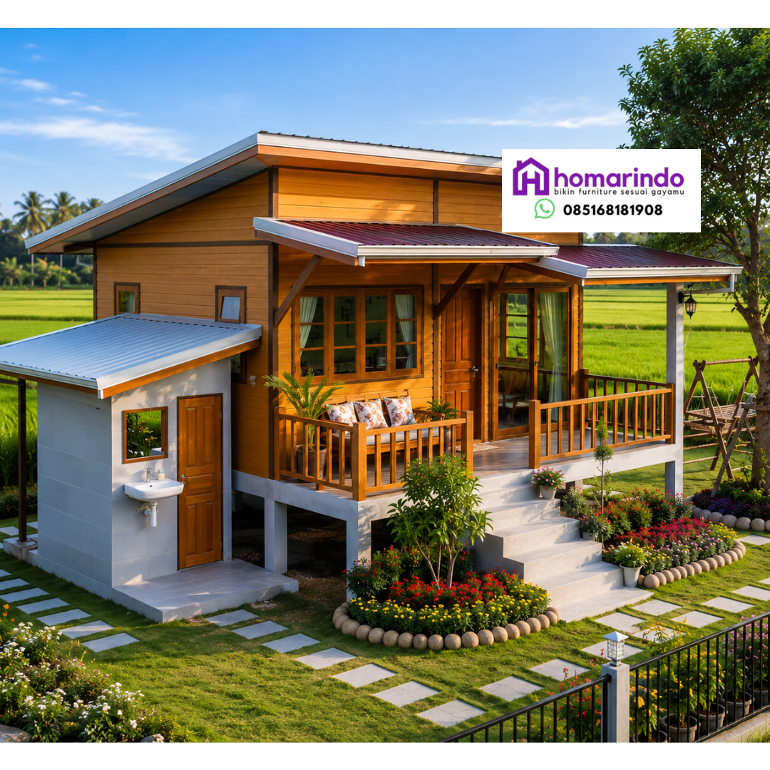 Rumah Panggung Kayu Jati Minimalis Rumah Panggung Kayu Jati Minimalis