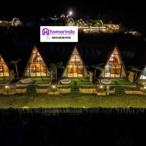 Rumah Segitiga Mewah Kayu Jati