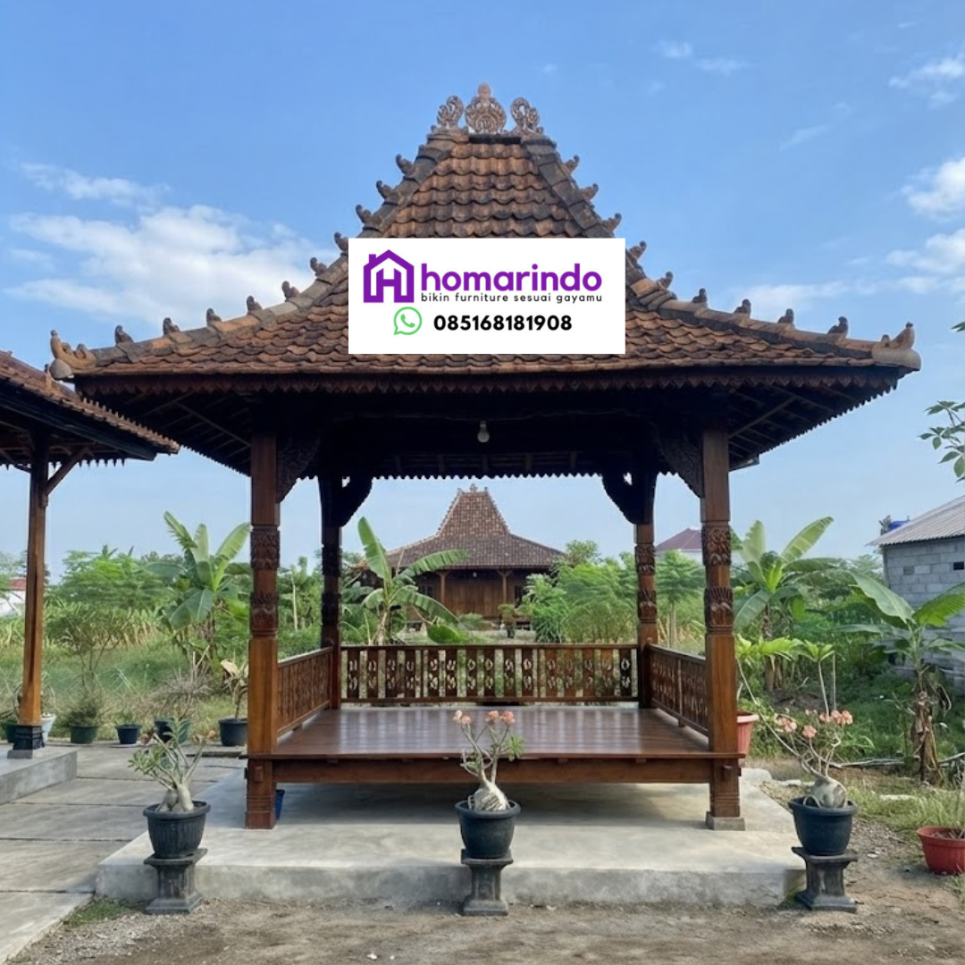 Pendopo Gazebo Kayu Jati