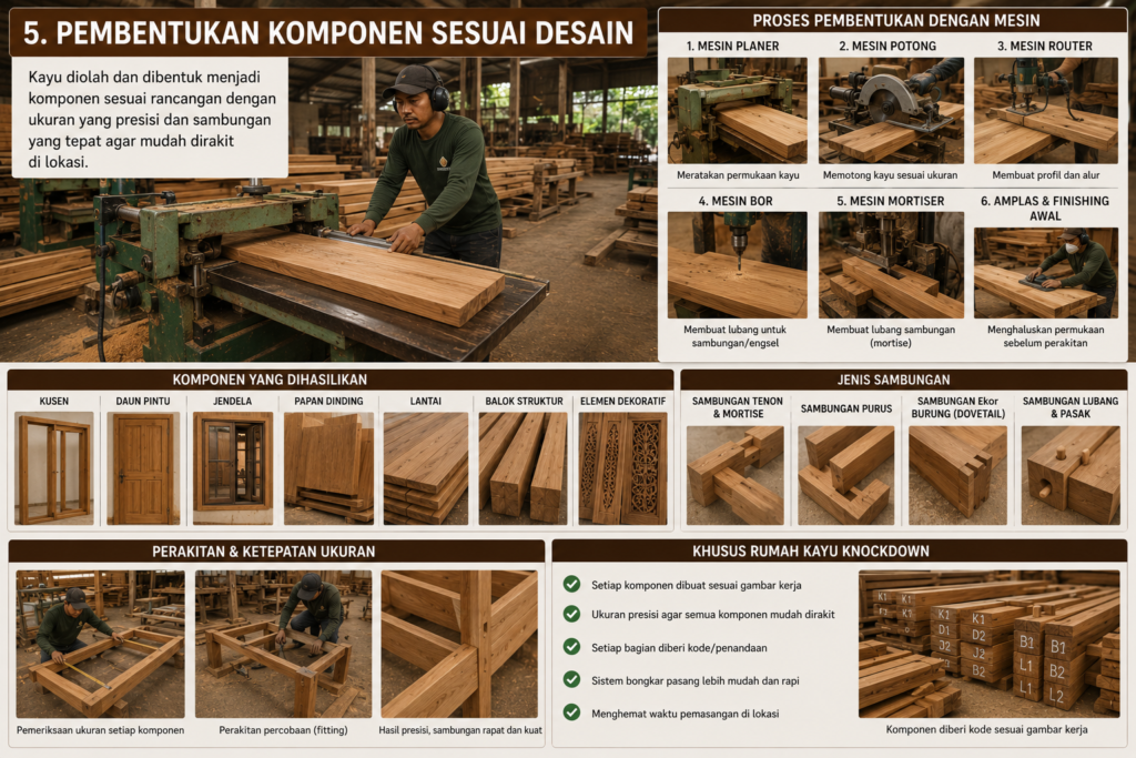 7 Tahapan Pengolahan Kayu Jati Sebelum Menjadi Komponen Rumah