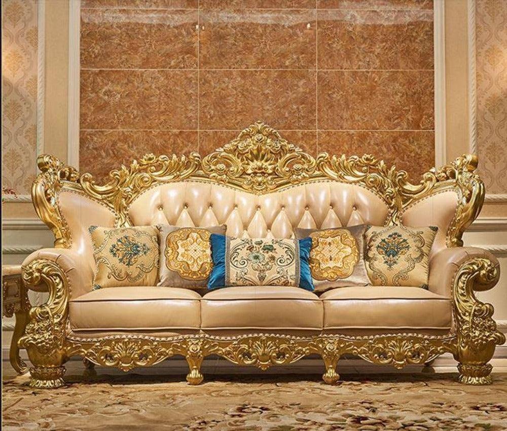 5 Model Sofa Kulit Ukir Mewah yang Sedang Populer untuk Rumah Modern Klasik 3 5 Model Sofa Kulit