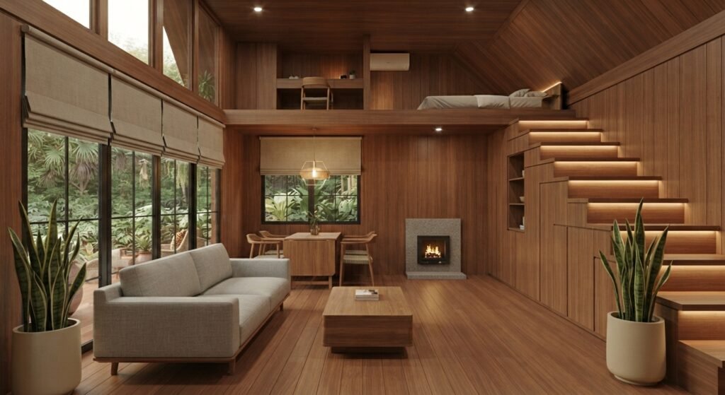 7 Inspirasi Rumah Kayu Jati A-Frame