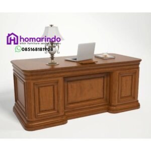 Meja Kantor Minimalis Elegan Kayu Jati TPK