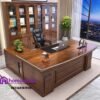 Set Meja Direktur L-Shape Berbahan Kayu Jati Perhutani TPK
