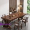 Meja Makan Minimalis Bahan Kayu Jati Perhutani Grade A Master