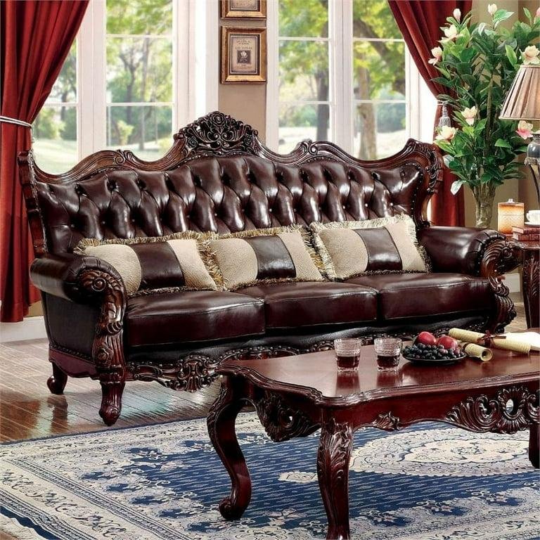5 Model Sofa Kulit Ukir Mewah yang Sedang Populer untuk Rumah Modern Klasik 2 5 Model Sofa Kulit Ukir
