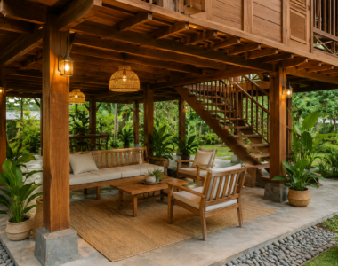 5 Ide Memanfaatkan Area Bawah Rumah Kayu Jati agar Tidak Terbuang
