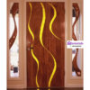Pintu Resin Kayu Solid Kombinasi Seni Cahaya Alami